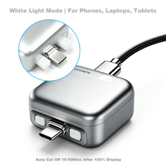 USB-C Phone Splitter Adapter with Automatic Power-Off
