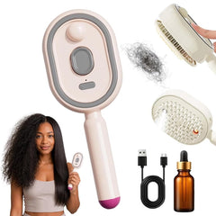 Anti-Static Electric Hair Brush with Oil Spray Massage Comb for Salon Styling