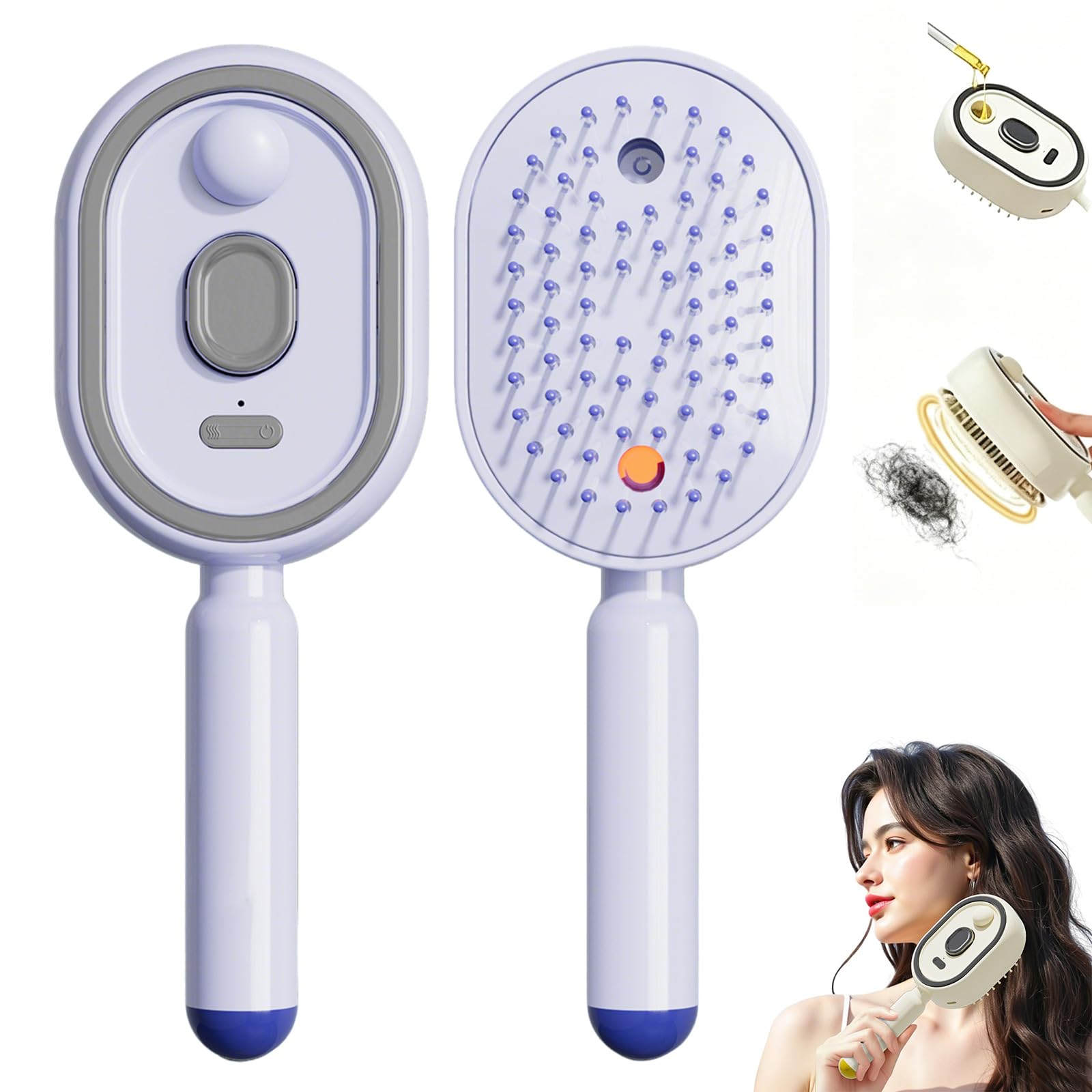 Anti-Static Electric Hair Brush with Oil Spray Massage Comb for Salon Styling