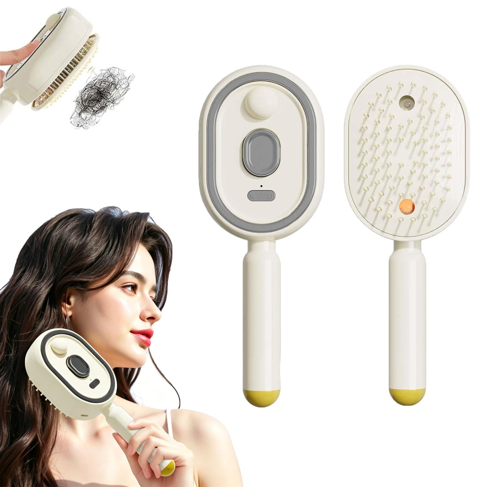 Anti-Static Electric Hair Brush with Oil Spray Massage Comb for Salon Styling